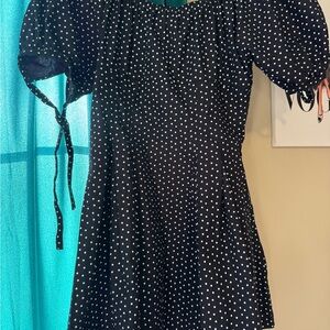 REVOLVE Black and White Polka Dot Midi Dress